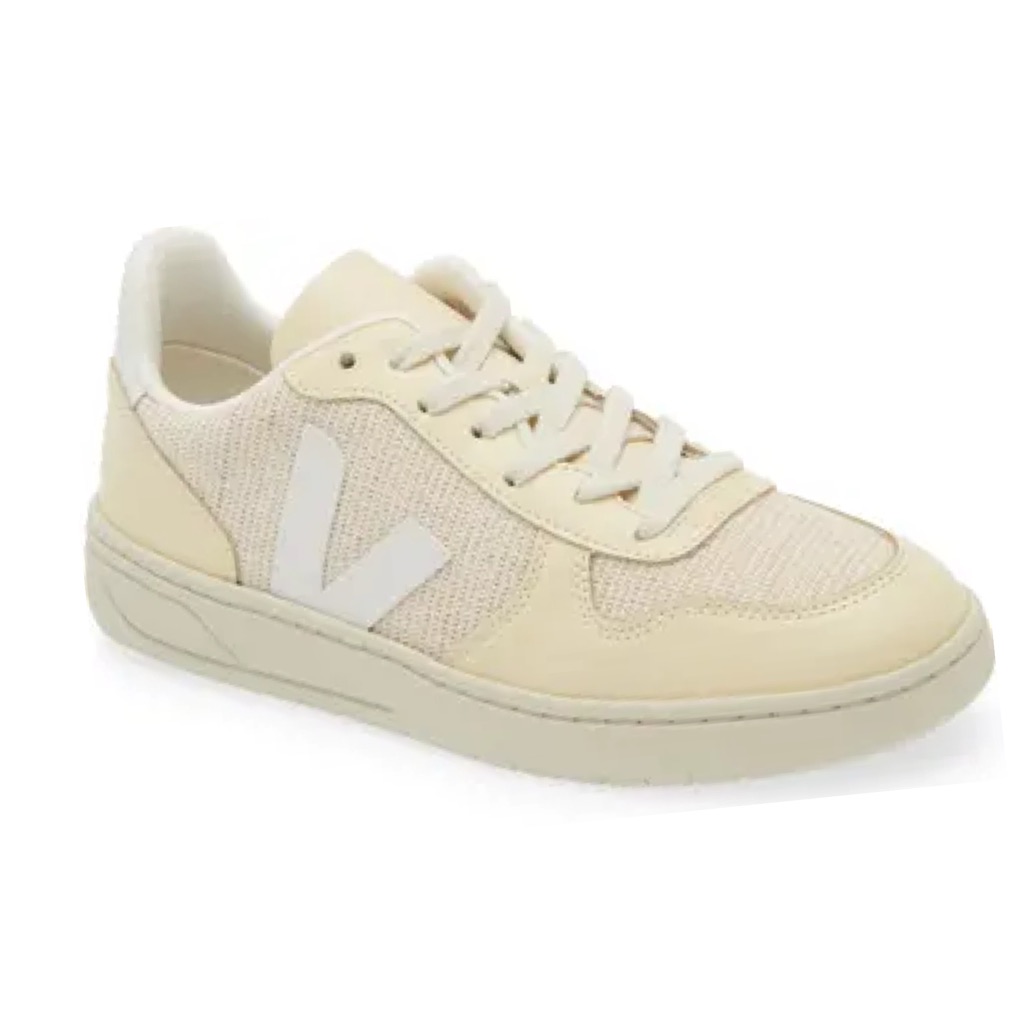 Veja V-10 J-Mesh Womens Sneakers In Jute White Multicolor Eu 37 Us 6